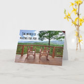 50thロッカーがあなたを待っているユーモア カード (黄色い花)