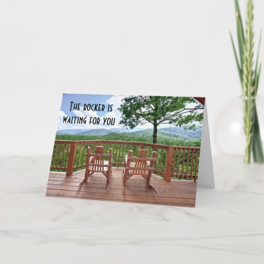 50thロッカーがあなたを待っているユーモア カード (正面)