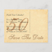 50th日付の保存誕生日淡い色の金ゴールドレースブラック2 案内ポストカード (裏面)