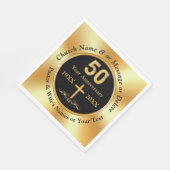 50th素晴らし Church Anniversary, Napkins 3サイズ スタンダードランチョンナプキン (角)