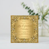 50th華美金ゴールドパーティーに関する写真金ゴールド 招待状 (スタンド正面)
