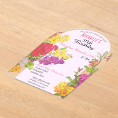 50th誕生日の透明シック アクリル招待状 (レイダウン)