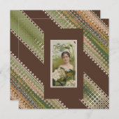 50th誕生日カスタムフローラ美しいありがとう サンキューカード (正面/裏面)