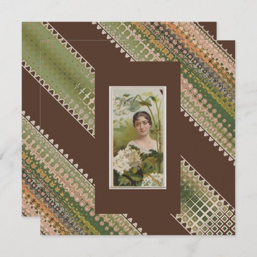 50th誕生日カスタムフローラ美しいありがとう サンキューカード (正面/裏面)