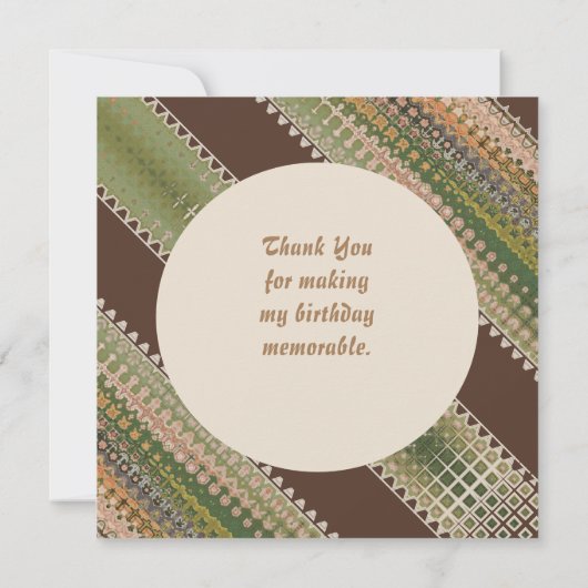 50th誕生日カスタムフローラ美しいありがとう サンキューカード (裏面)