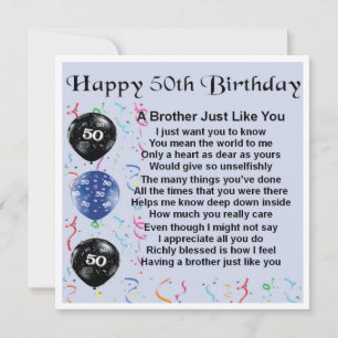 50th誕生日カード – Brother カード