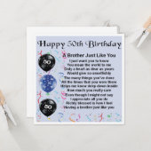 50th誕生日カード – Brother カード (正面/裏面インサイチュ)