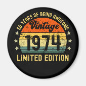 50th誕生日ギフトヴィンテージ1972限定版 マグネット (正面)