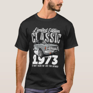 50th誕生日クラシックヴィンテージ車1973 B日50円 Tシャツ
