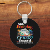50th誕生日クルーズスクワッドフレンズファミリーバケーション キーホルダー (正面)