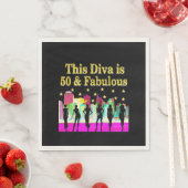 50th誕生日ニューヨークシティデザイン スタンダードランチョンナプキン (インサイチュ)