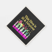 50th誕生日ニューヨークシティデザイン スタンダードランチョンナプキン (角)