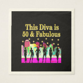 50th誕生日ニューヨークシティデザイン スタンダードランチョンナプキン