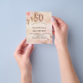 50th誕生日パンパスグラスバラ予算 チラシ (手)