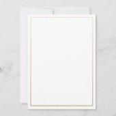 50th誕生日パーティかわいらしフローラ金ゴールド番号50 招待状 (裏面)