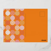 50th誕生日パーティインビタティフォイルホリデーカード 箔シーズンポストカード (裏面)