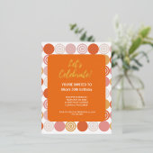 50th誕生日パーティインビタティフォイルホリデーカード 箔シーズンポストカード (立ち正面)