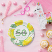 50th誕生日パーティーのレモン名 ペーパープレート (パーティー)