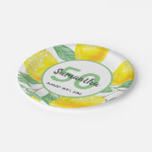 50th誕生日パーティーのレモン名 ペーパープレート (アングル)