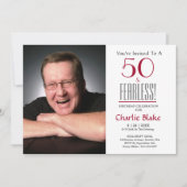 50th誕生日パーティーの写真 招待状 (正面)