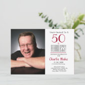 50th誕生日パーティーの写真 招待状 (スタンド正面)