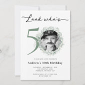 50th誕生日パーティーの写真 招待状 (正面)