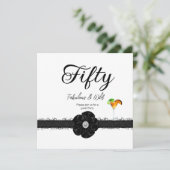 50th誕生日パーティーカクテルバルーン 招待状 (スタンド正面)