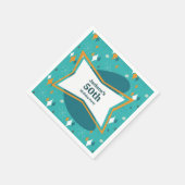 50th誕生日パーティーレトロミッドセンチュリー任意の年齢 スタンダードカクテルナプキン (角)