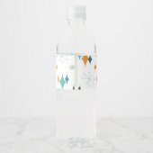 50th誕生日パーティーレトロミッドセンチュリー任意の年齢 ペットボトルラベル (裏面)