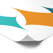 50th誕生日パーティーレトロミッドセンチュリー任意の年齢 ポスター (角)