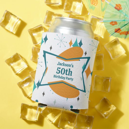 50th誕生日パーティーレトロミッドセンチュリー任意の年齢 缶クーラー (インサイチュ 夏)