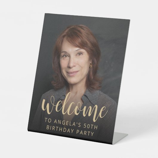 50th誕生日パーティー写真へようこそ 台座サイン (正面)