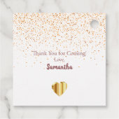 50th誕生日パーティー写真コラージュありがとうブラック フェイバータグ (裏面)