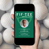 50th誕生日パーティー写真ゴルフグモダンリーン 招待状