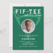 50th誕生日パーティー写真ゴルフグモダンリーン 招待状 (正面)