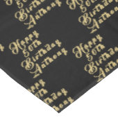 50th誕生日パーティー名ブラックパターモダンン テーブルクロス (アングル)