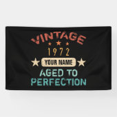 50th誕生日パーティー1972あなたの名前を追加 横断幕 (横)