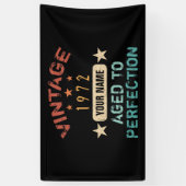 50th誕生日パーティー1972あなたの名前を追加 横断幕 (縦)