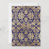 50th誕生日パーティー – 金ゴールドブ王室のルー 招待状 (裏面)