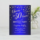 50th誕生日パーティー – 金ゴールドブ王室のルー 招待状 (スタンド正面)