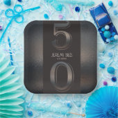 50th誕生日ブロンズスタイル紙プレート ペーパープレート (パーティー)