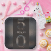 50th誕生日ブロンズスタイル紙プレート ペーパープレート (パーティー)