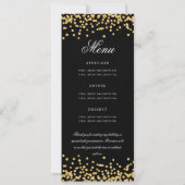 50th誕生日プログラムメニューありがとうご金ゴールド紙吹雪 招待状 (裏面)