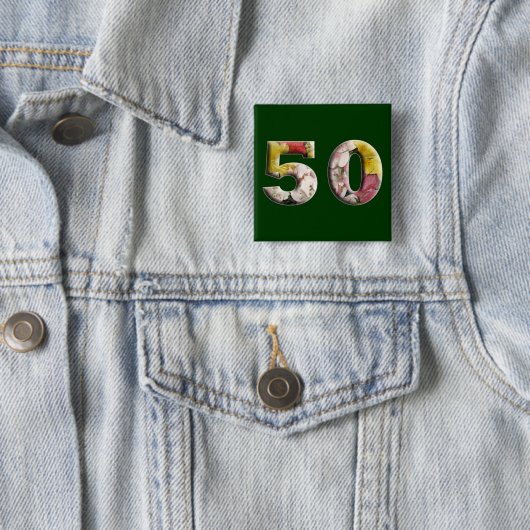 50th誕生日記念日50年マイルストーンピン 缶バッジ (インサイチュ)
