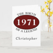 50th誕生日1971凡例独自のレトロを作成 カード (黄色い花)