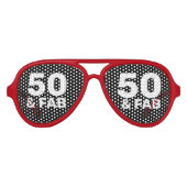 50TH誕生日50およびFABサングラスシェード アビエーターサングラス (正面)