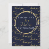 50th誕生日50と素晴らしい海軍ありがとう サンキューカード (正面)