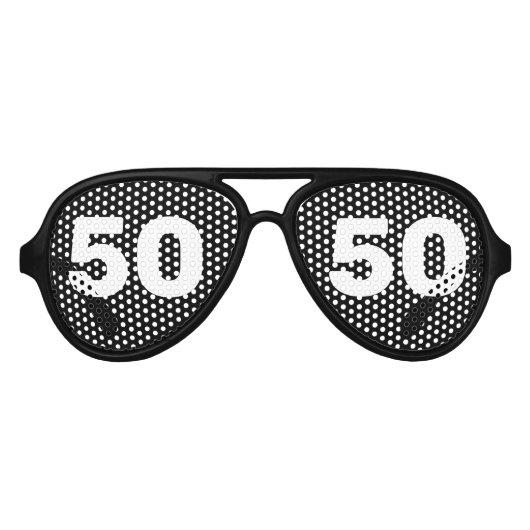 50TH誕生日50パーティーサングラスシェード アビエーターサングラス (正面)
