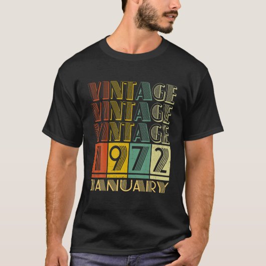 50th誕生日50歳の装飾ヴィンテージジャヌ tシャツ (正面)