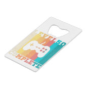 50th誕生日/記念日レベル50完了 クレジットカード栓抜き (裏面アングル)